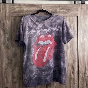 Men’s Large Rolling Stones Concert Purple Tye Dye Tee Shirt